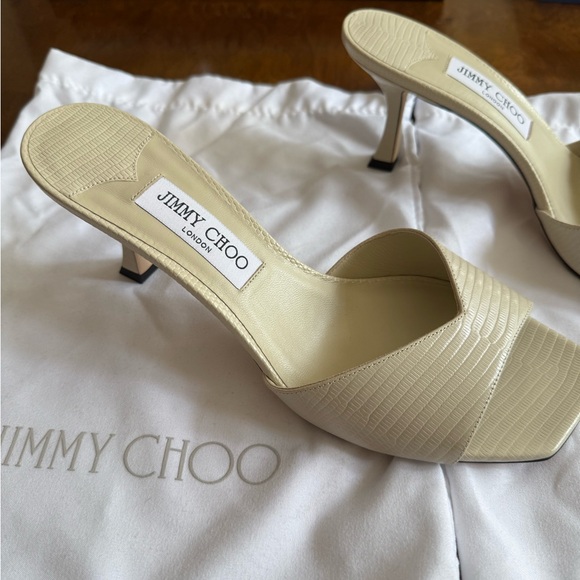 NEW Jimmy Choo Women's Skye 70 Block Heel Snake Embossed Sandals 
with dust bags - Picture 8 of 16